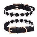 Soft Woven Prismatic Plaid Dog Collar