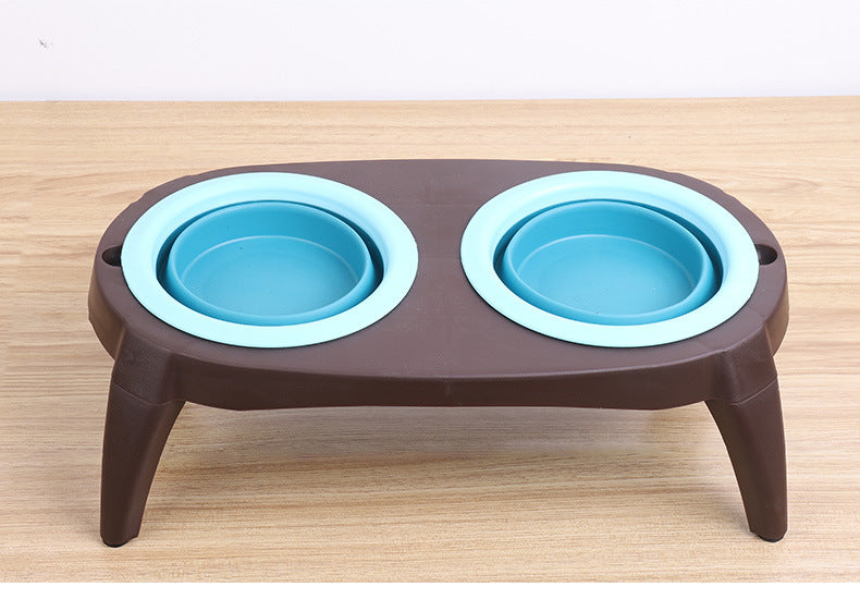 Folding Double Pet Bowl