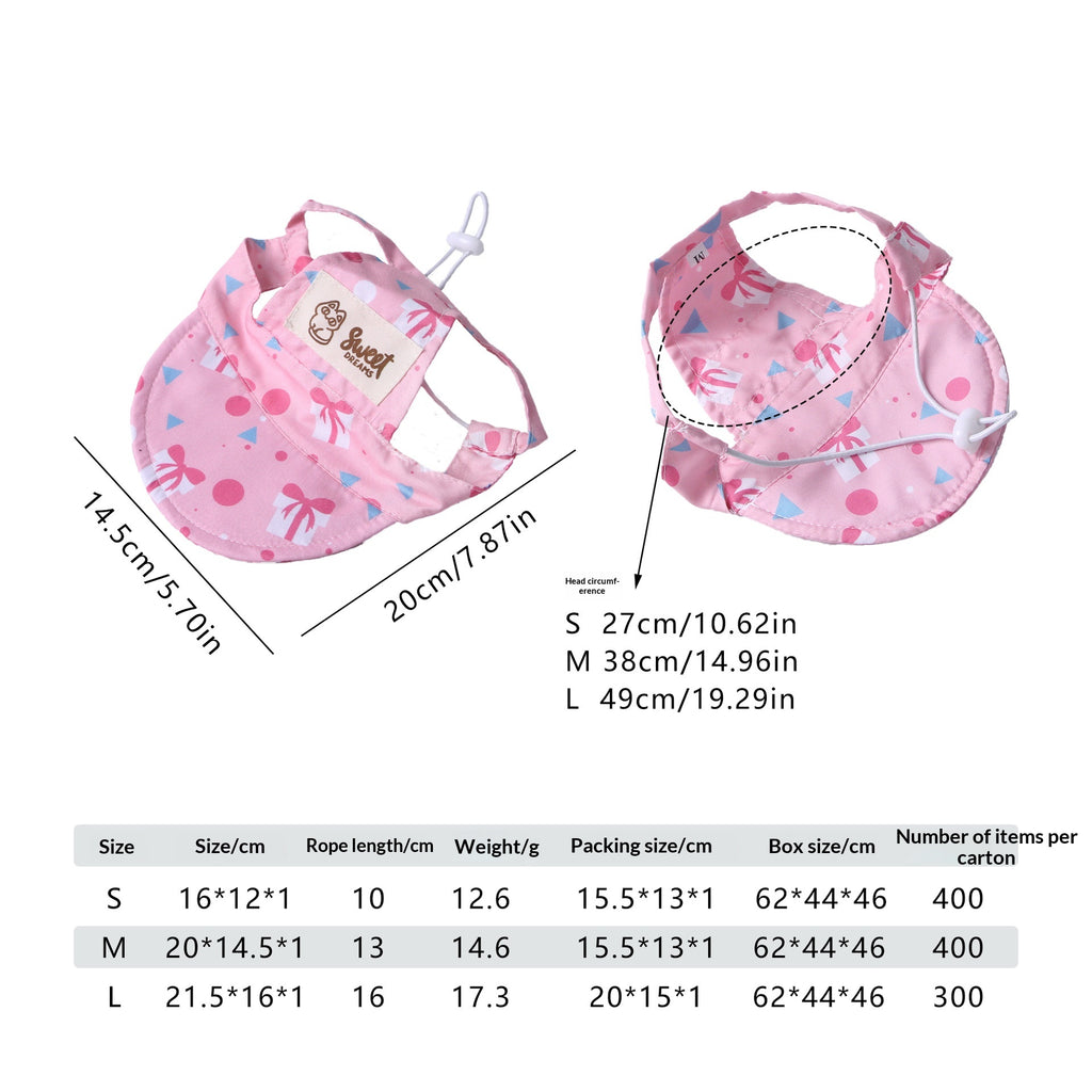 Cartoon Ear-Opening Pet Sun Hat