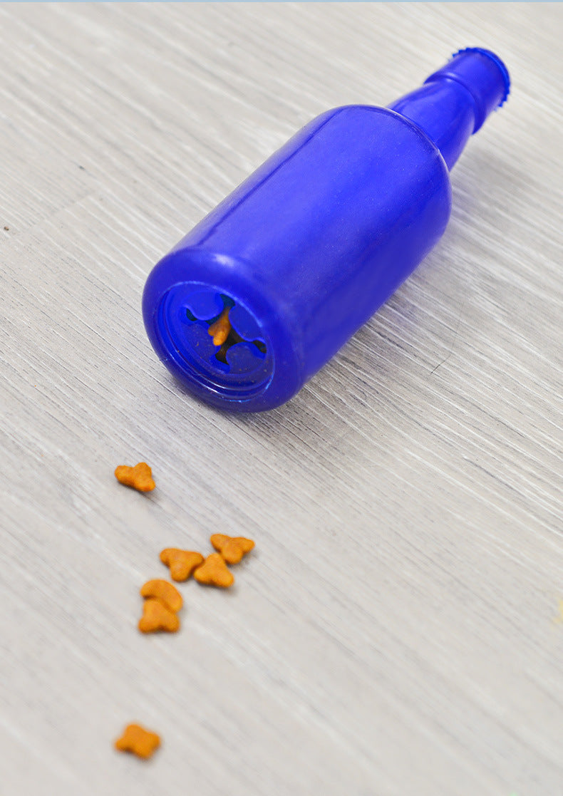 Pet Toy Bite-Resistant Throwing Puzzle Artifact Puppy Small Dog Food Leakage Wine Bottle