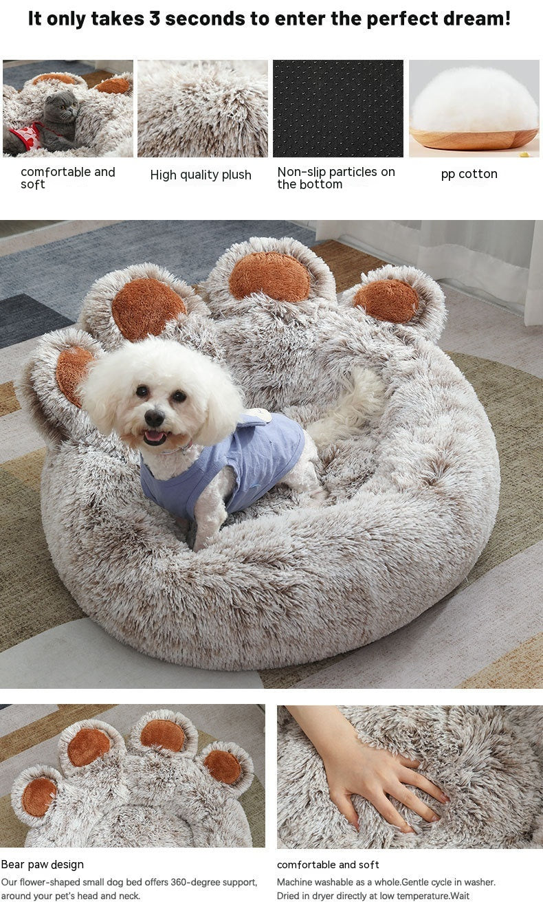 Plush Winter Dog Bed