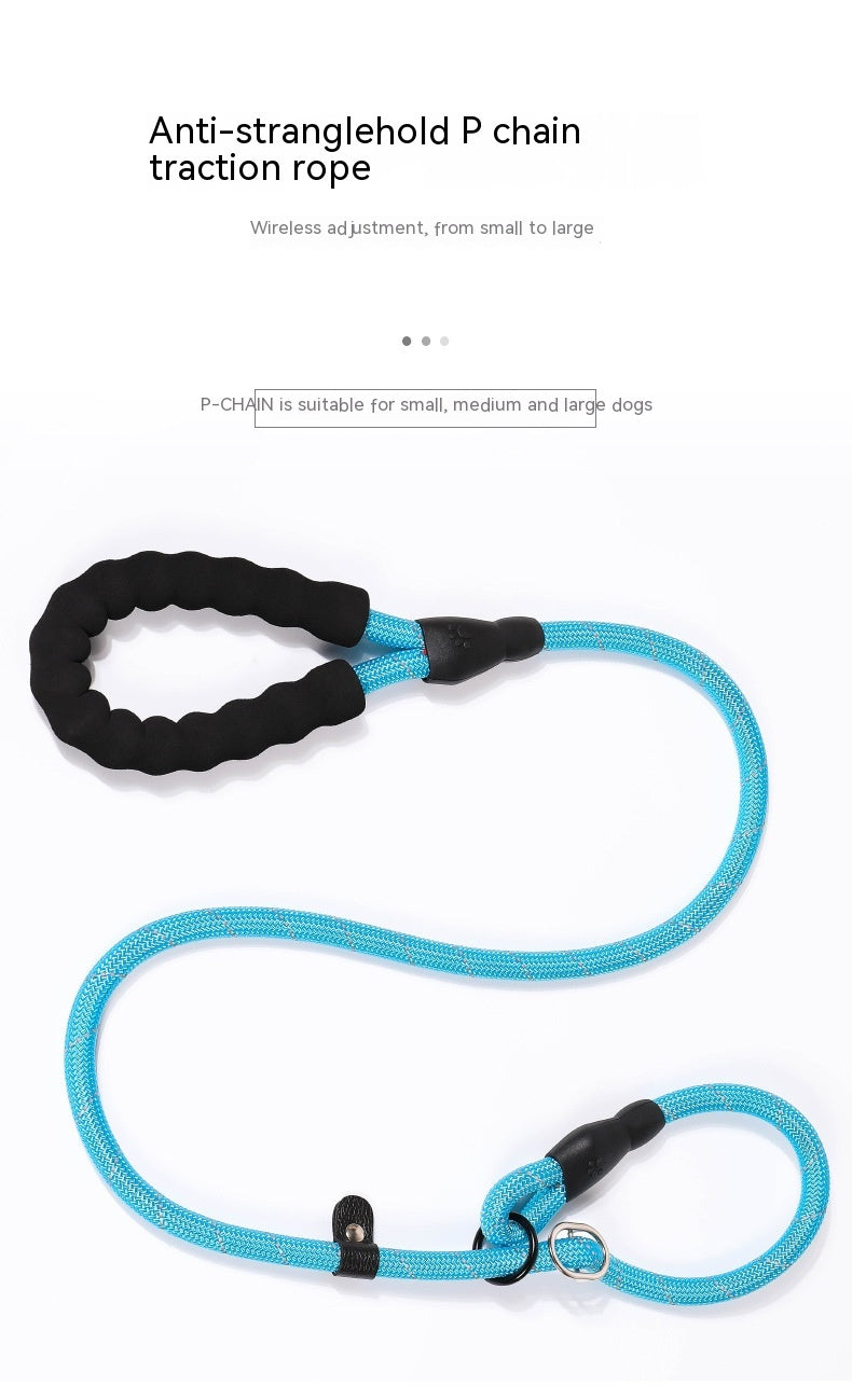 P Chain Pet Hand Holding Rope Reflective Silk Explosion-Proof Pet Traction