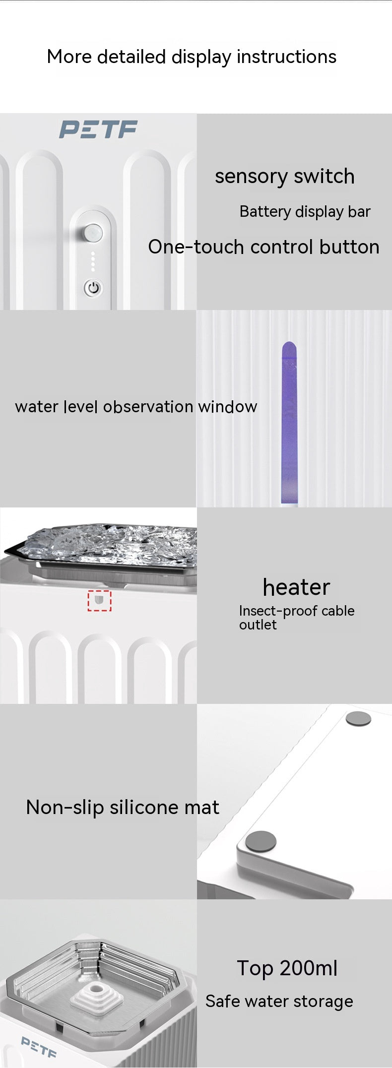 Pet Wireless Automatic Circulation Constant Temperature Water Dispenser