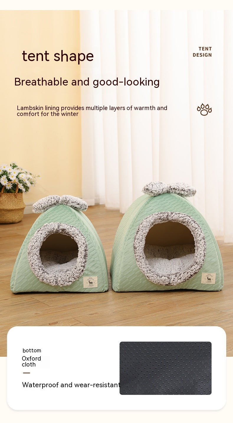 Self-Heating Thermal Pet Bed Closed