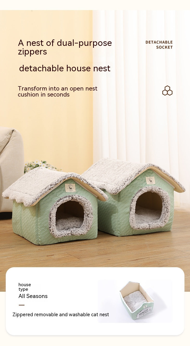 Self-Heating Thermal Pet Bed Closed