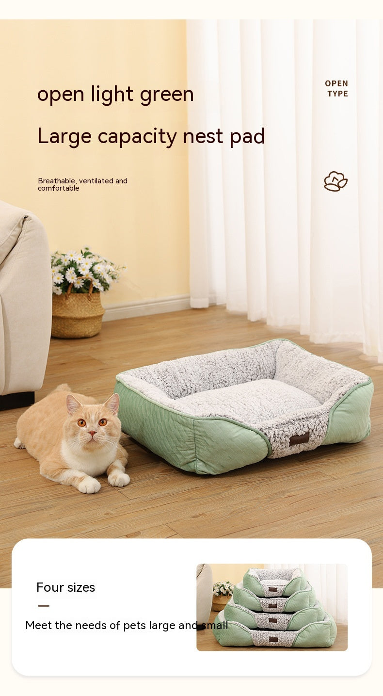 Self-Heating Thermal Pet Bed Closed