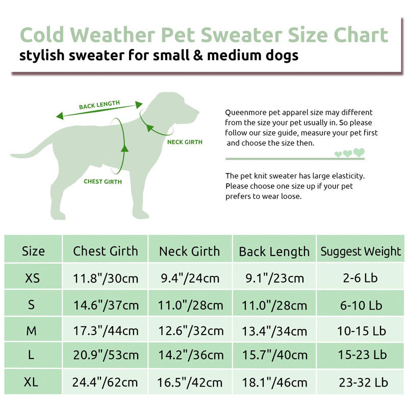 Dog Turtleneck Clothes Autumn And Winter Clothing Solid Color Knitted Sweater