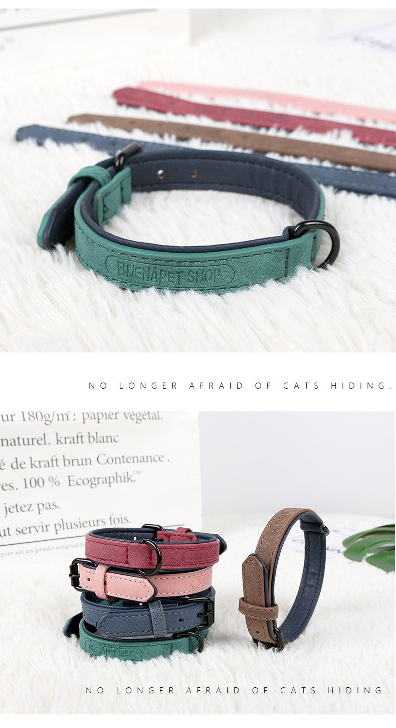 Pet Supplies Pu Leather Adjustable Collar