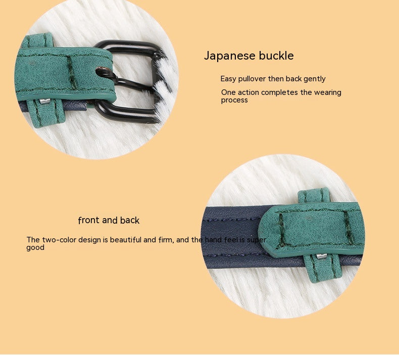 Pet Supplies Pu Leather Adjustable Collar