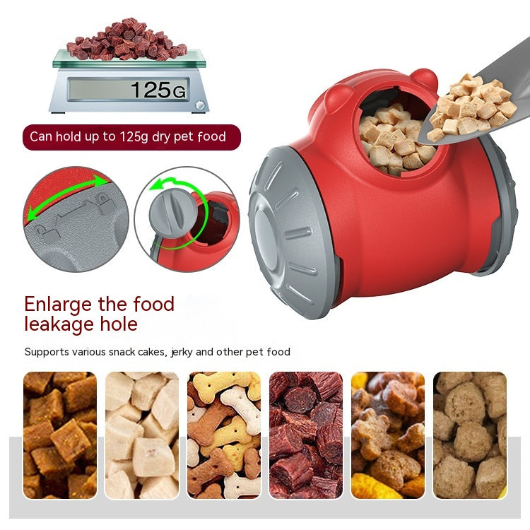 Pet Supplies Rocking Non-Inverted Food Leakage Bear Educational Dog Toy
