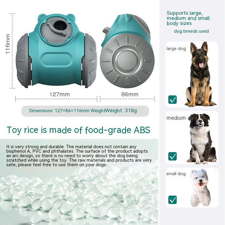 Pet Supplies Rocking Non-Inverted Food Leakage Bear Educational Dog Toy