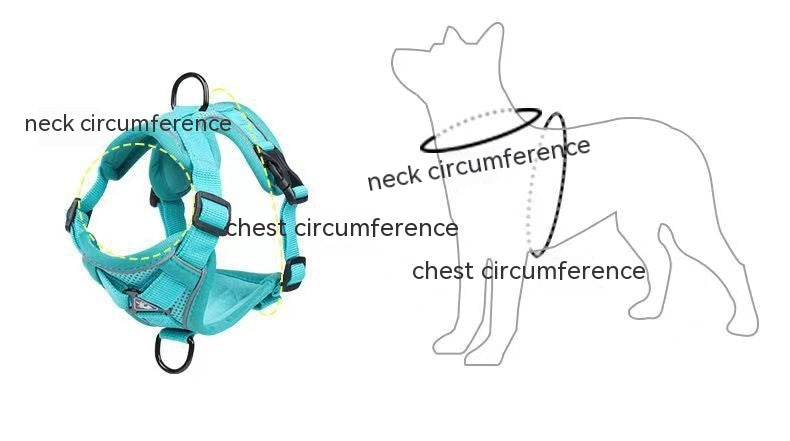 Vest Style Anti Slip Dog Reflective Traction Rope
