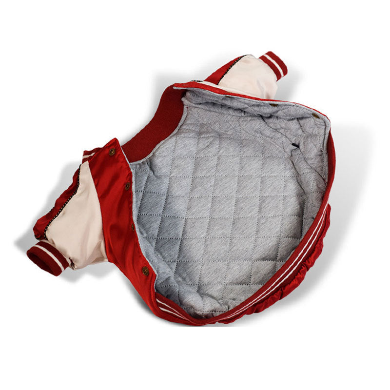 Dog Clothes Glossy Jacket Two Feet Cotton-Padded