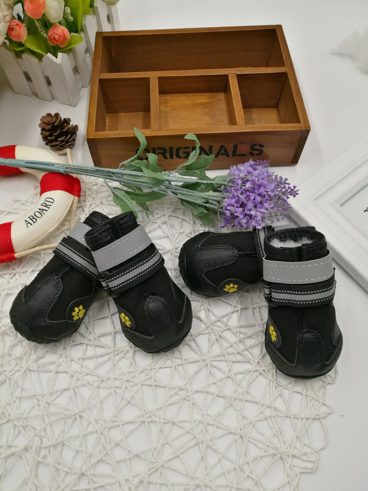 Dog Shoes With Waterproof PVC Soles
