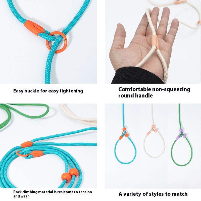 Dog Hand Holding Rope Explosion-Proof Dog Leash