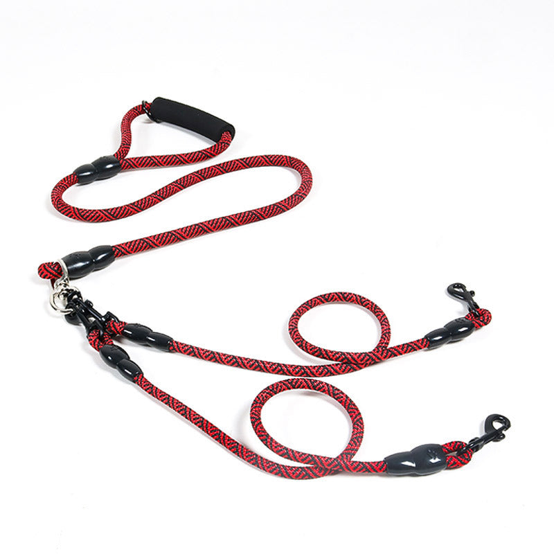 Pet Dog Leash Traction Wear-Resistant Multi-Head Dog Leash