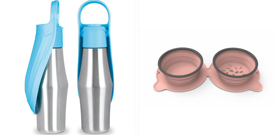 Portable Leaf Design Dog Water Bottle