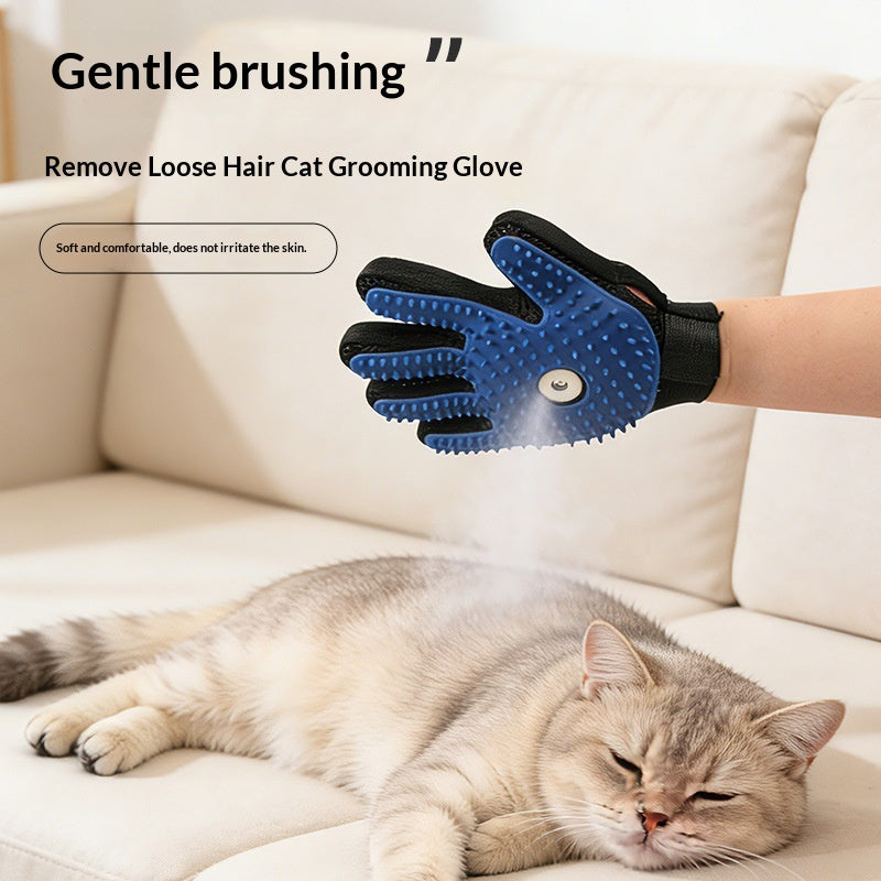Hair Removal Glove Brush For Long-Haired Cats