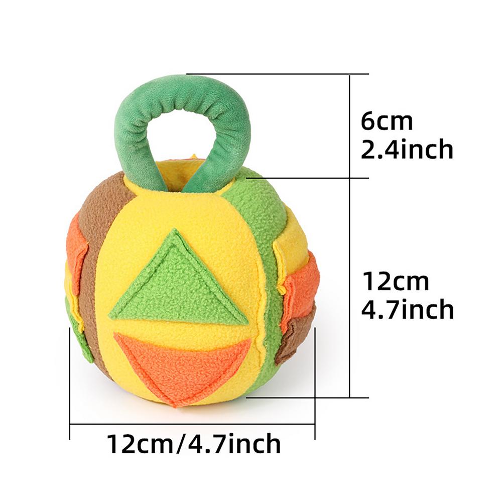 Dog Squeaky Plush Ball Toy Snuffle Noisemakers Teeth Cleaning Interactive Chew Toy Pet Dogs Soft Rubber Sound Treat Dispenser
