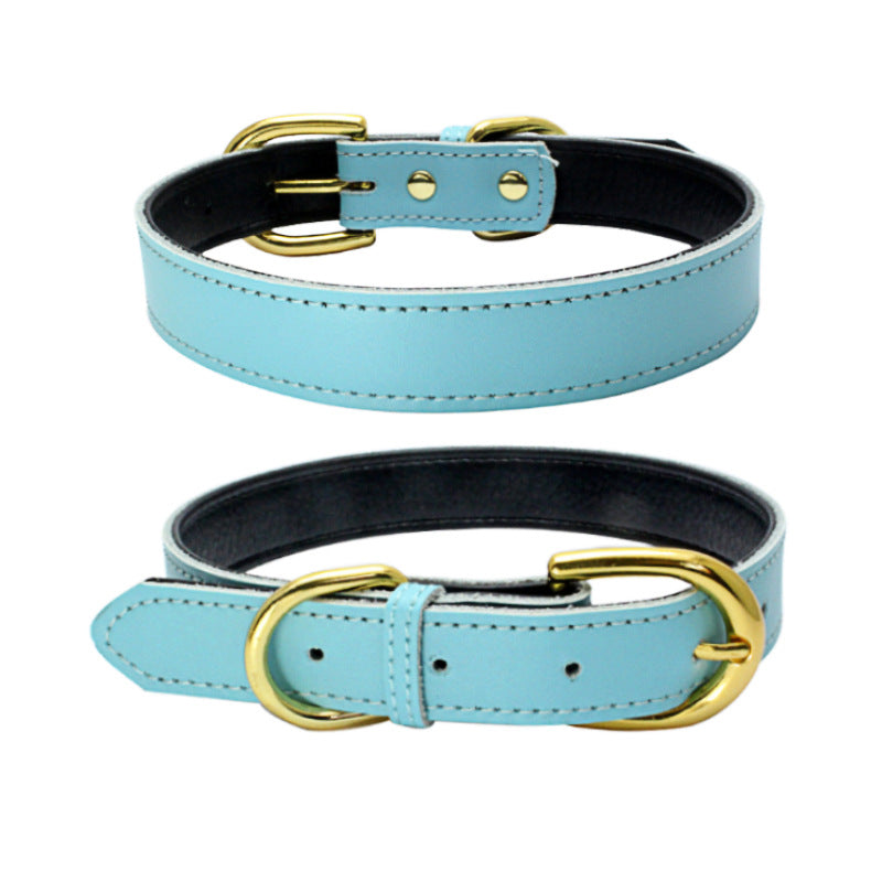 Cowhide Leather Pet Collar