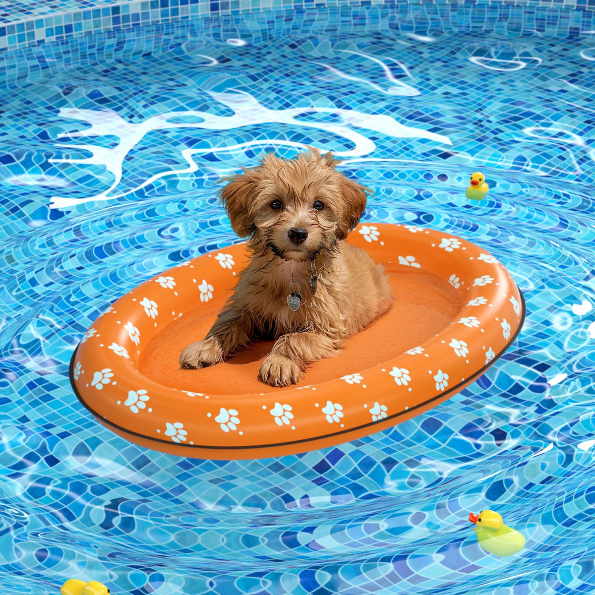 Inflatable Dog Pool Float Raft