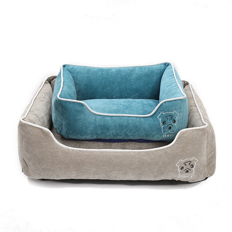 Bite Resistant Corduroy Pet Kennel
