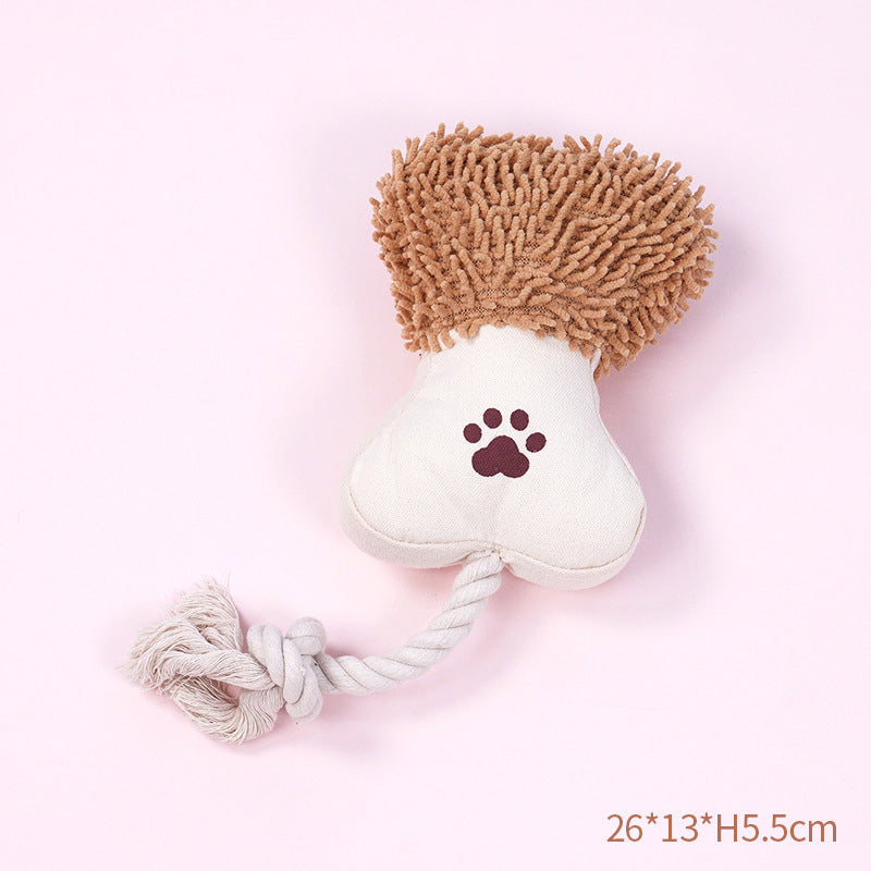Pet Cotton Rope Toy Dog Sound Canvas Molar Teeth Cleaner Bite-Resistant Rope Knot Training Dog Toys Dog Toothbrush Dog Toys