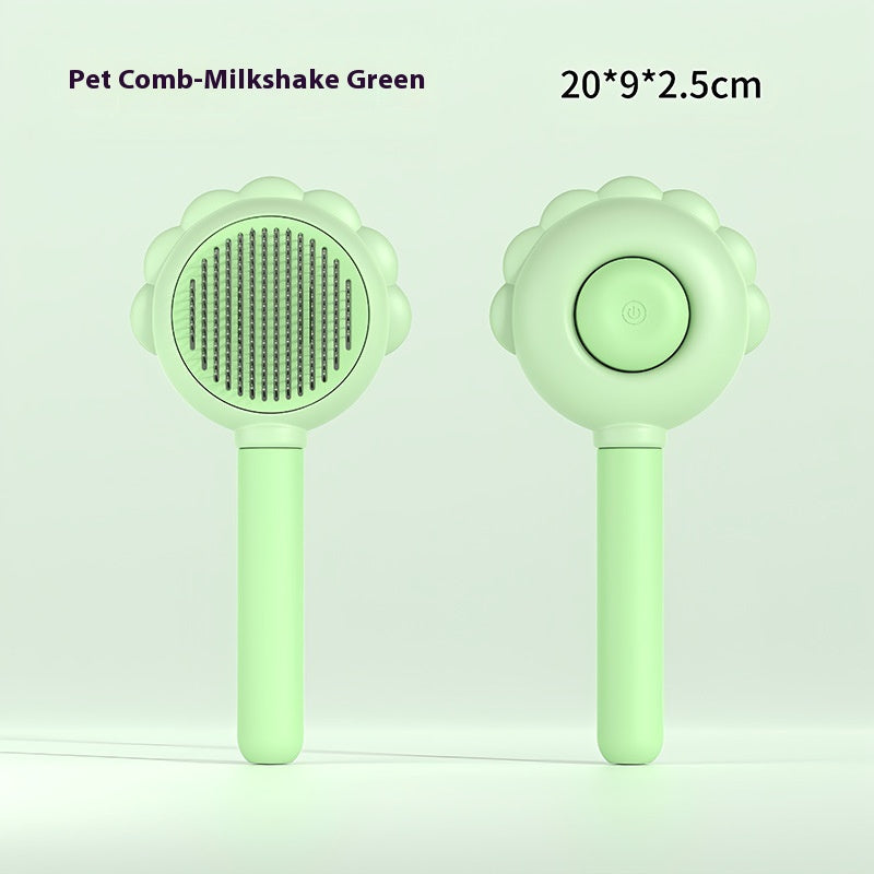 Self-Cleaning Dog Grooming Brush with Spray