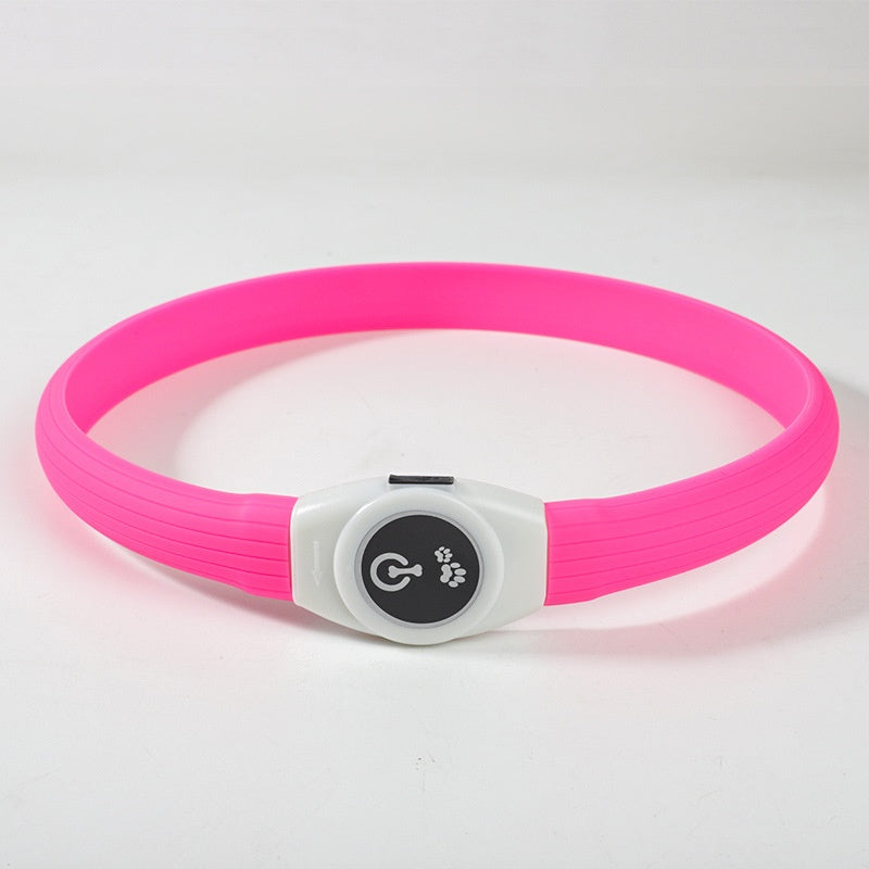 Dog Collar Pet Luminous Silicone Collar