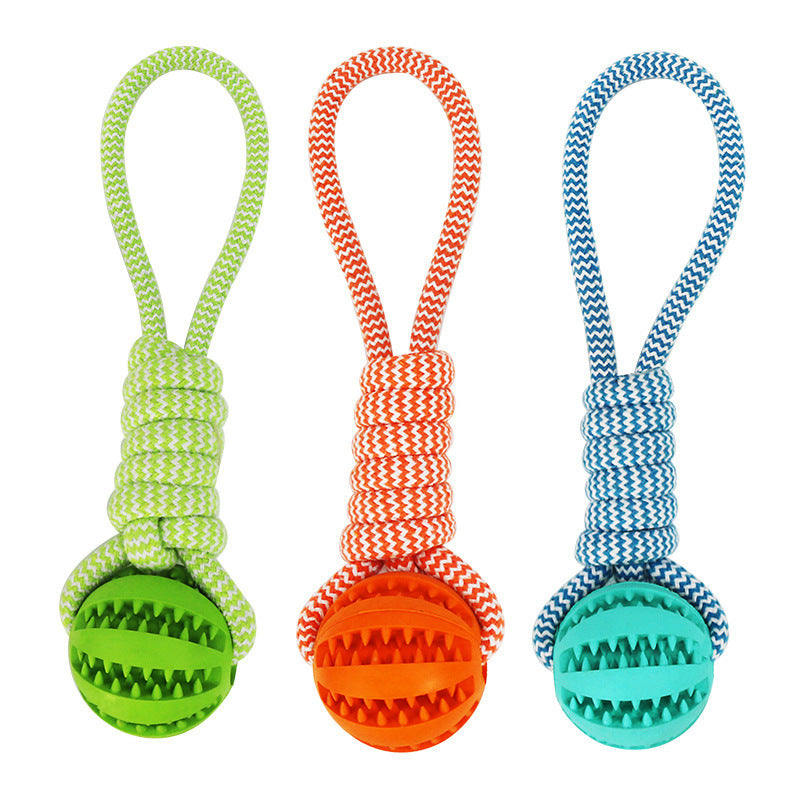 Interactive Rubber Rope Chew Toy Ball