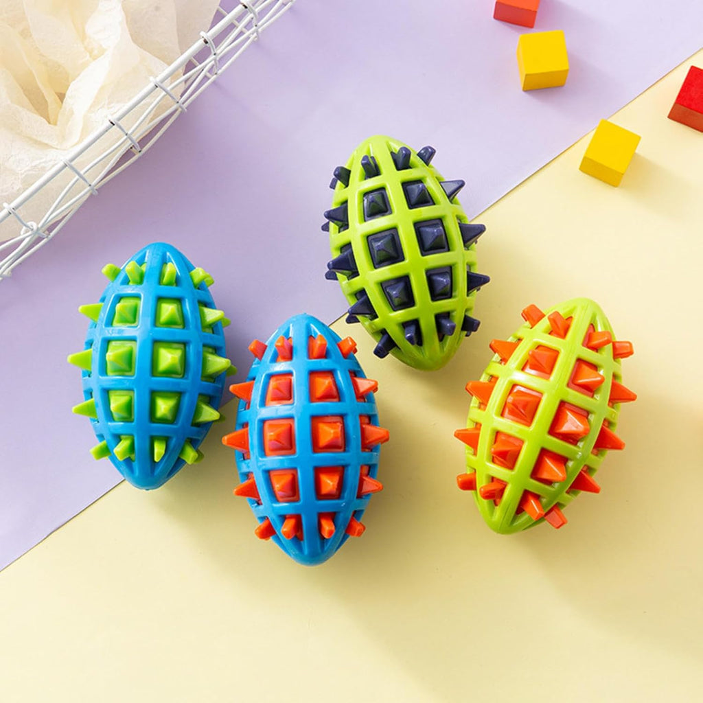 Pet Sounding Dog Teether Ball Indestructible Dog Toys For Aggressive Chewers Cleans Dogs Teeth Dog Throwing Game Anxiety Relief Interactive