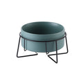 Metal Frame Ceramic Pet Bowl