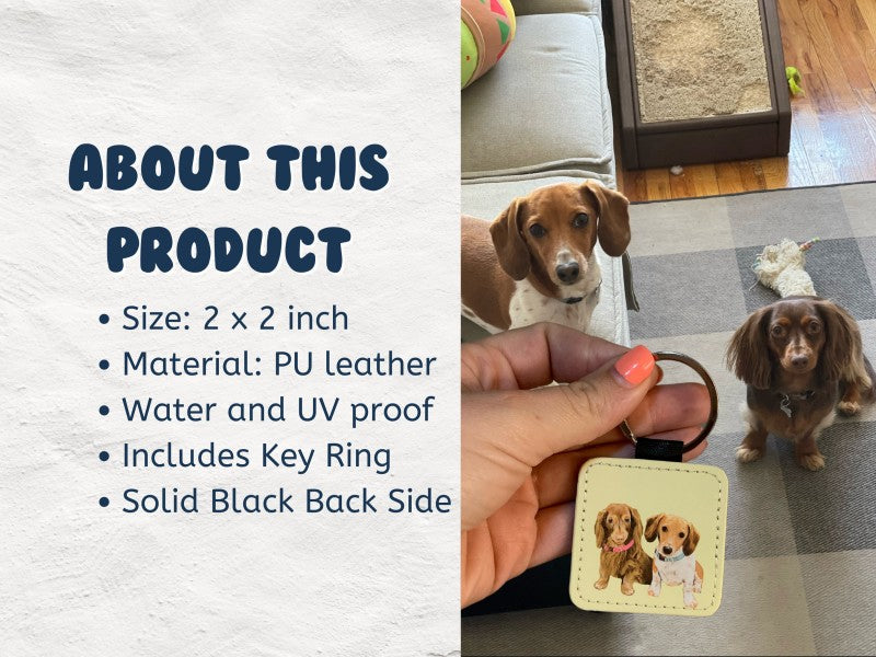 Custom Pet Photo Keychain Pendant