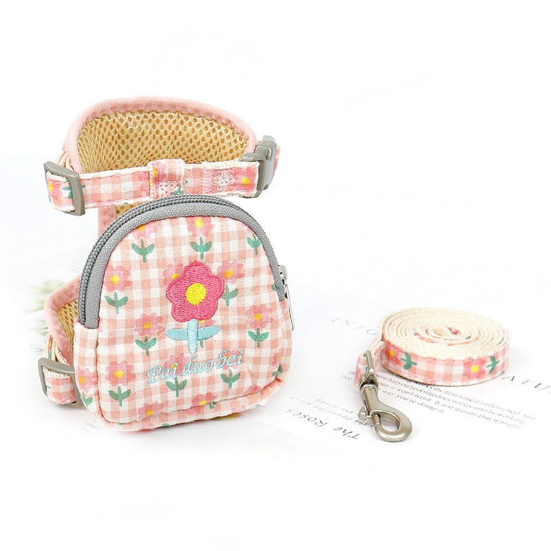 Small Dog Leash and Harness Set
