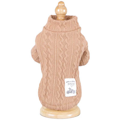 Pure Color Knitted Autumn And Winter Dog Sweater