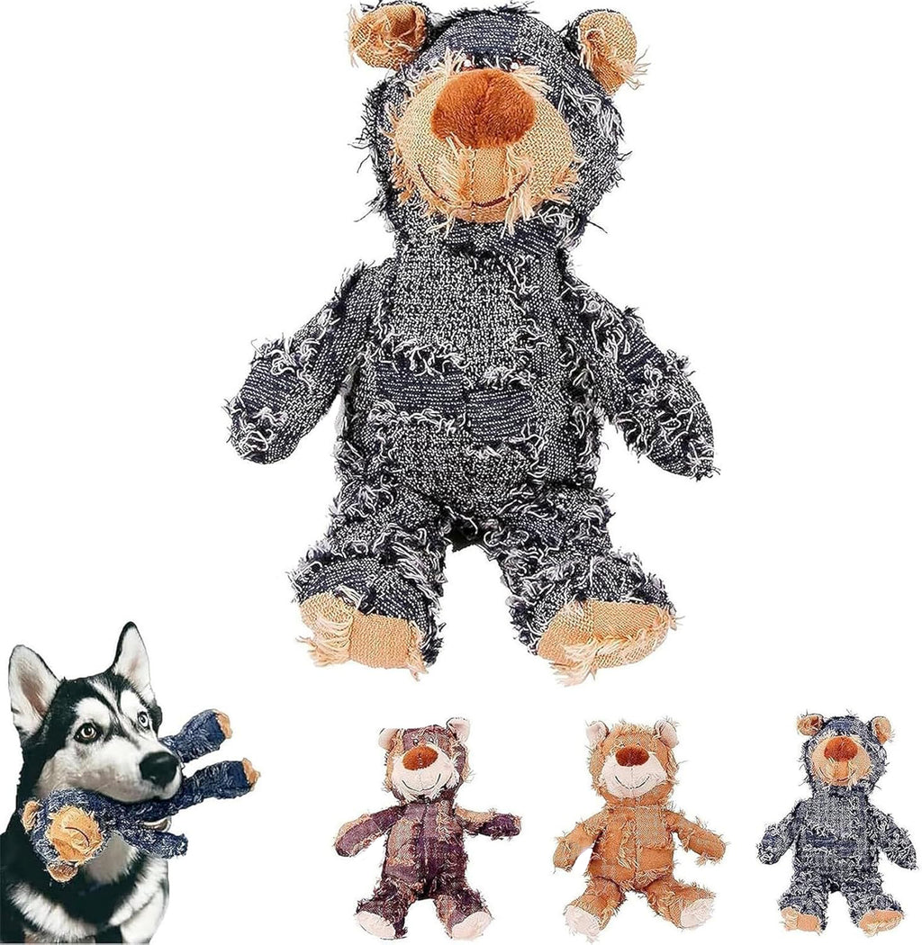 Indestructible Robust Bear, New Indestructible Squeaky Toys For Dogs, Durable Squeaky Dog Toys For Heavy Chewers, Interactive Dog Toys