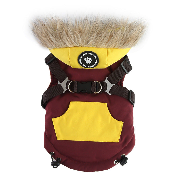 Dog Winter Coat With Back Traction