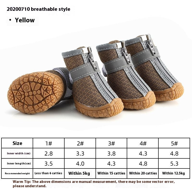 Waterproof Non-Slip Breathable Dog Shoes