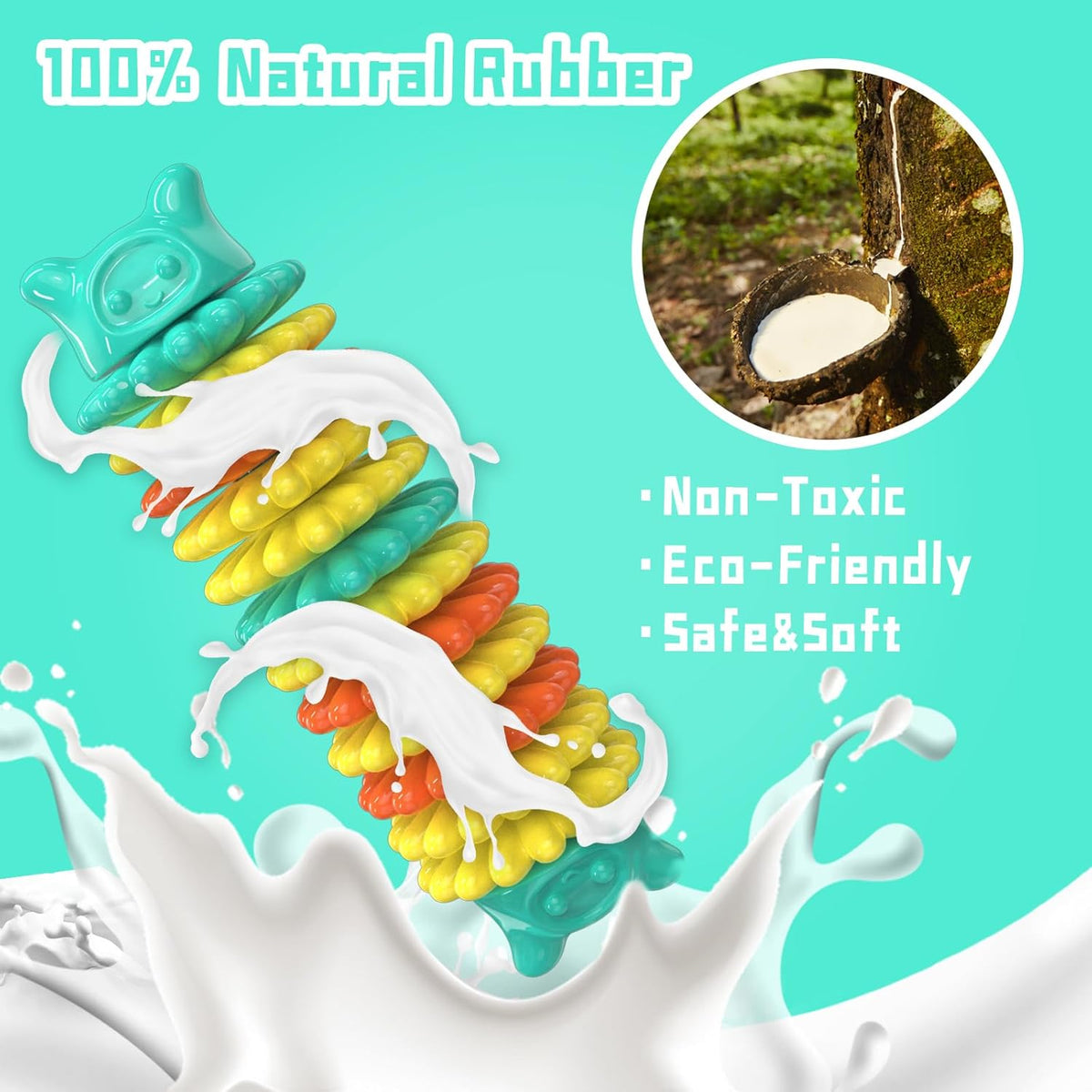 Rubber Caterpillar Dog Chew Toy