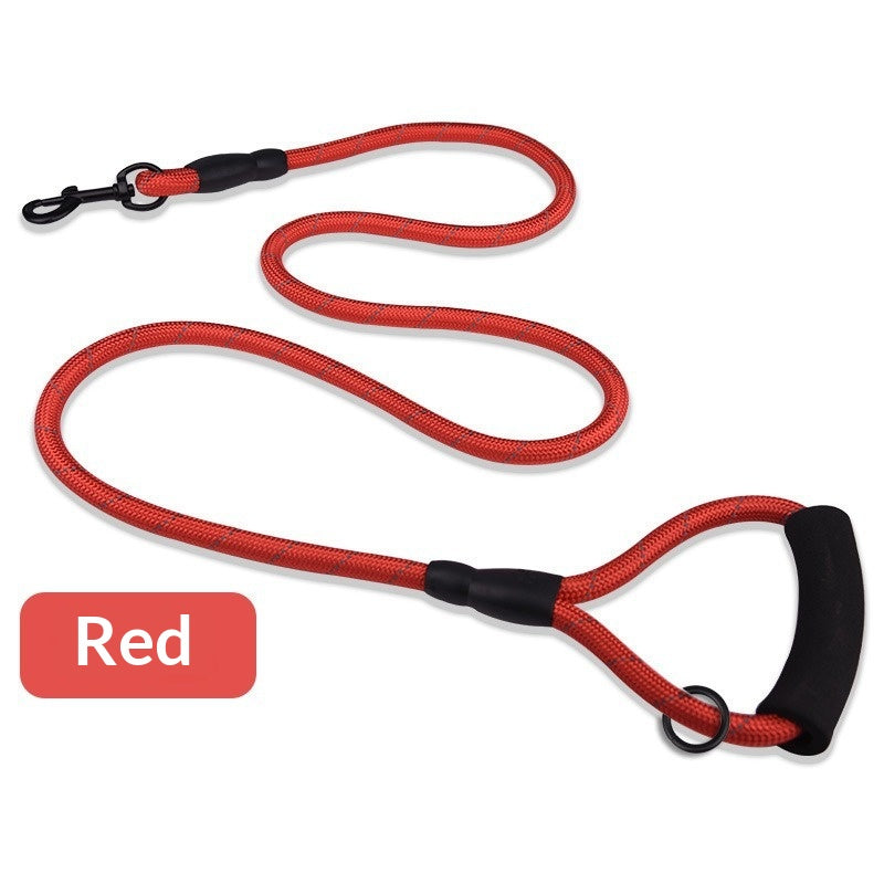Reflective Pet Leash With Burst-Resistant Webbing