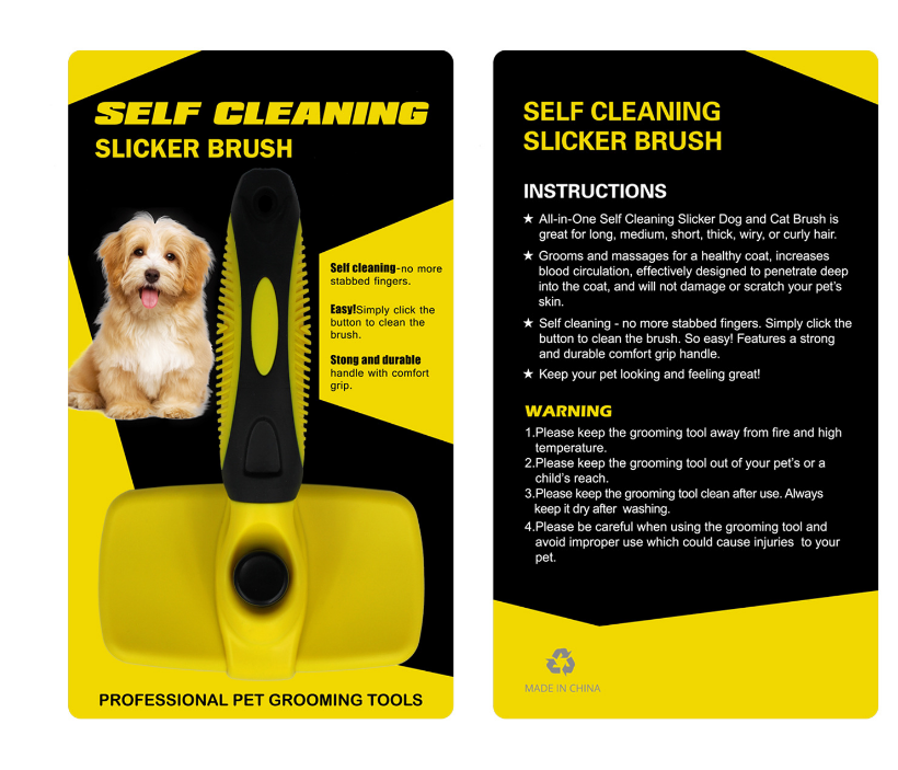 Self Cleaning Pet Slicker Brush