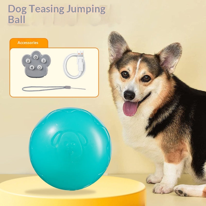 Self-Entertaining Ball Unbite Electric Remote-Controlled Jumping Dog Toy