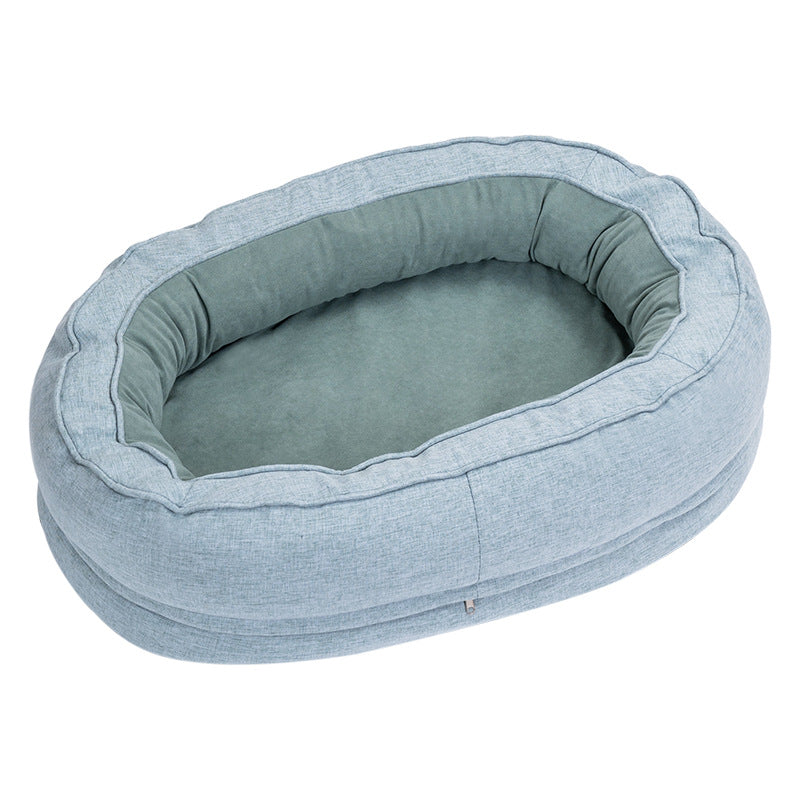 Simple, Versatile Pp Cotton Pet Bed That Is Removable And Washable