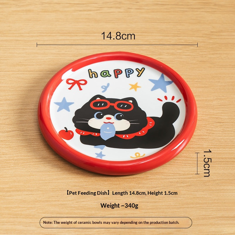 Cute Cartoon Ceramic Cat Bowl