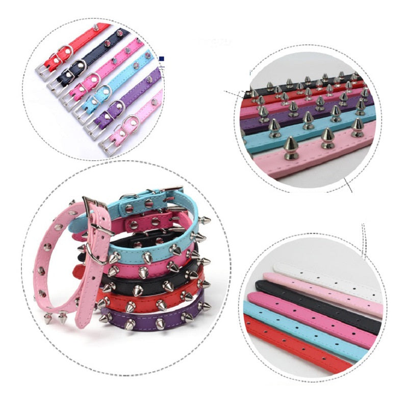 Popular Pet Collar Anti-Bite Rivet Small And Medium Leather Dog Leash