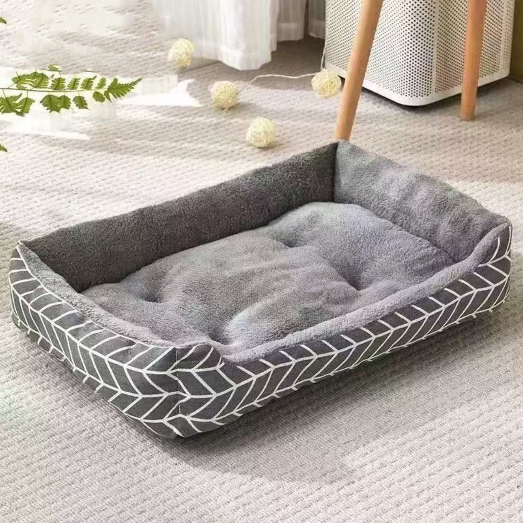 Sleeping In A Square Nest Made Of Cotton And Linen