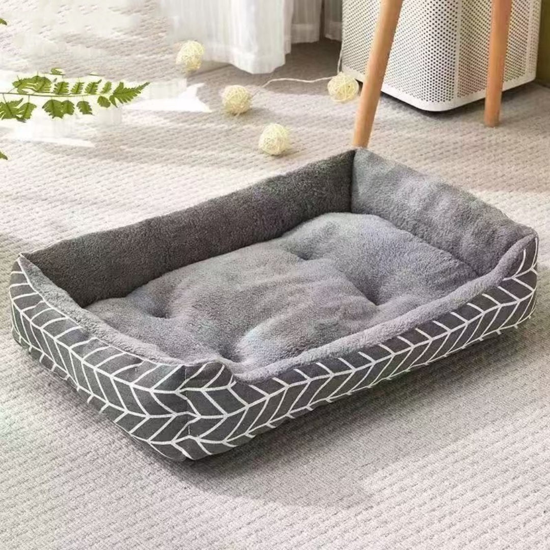 Sleeping In A Square Nest Made Of Cotton And Linen