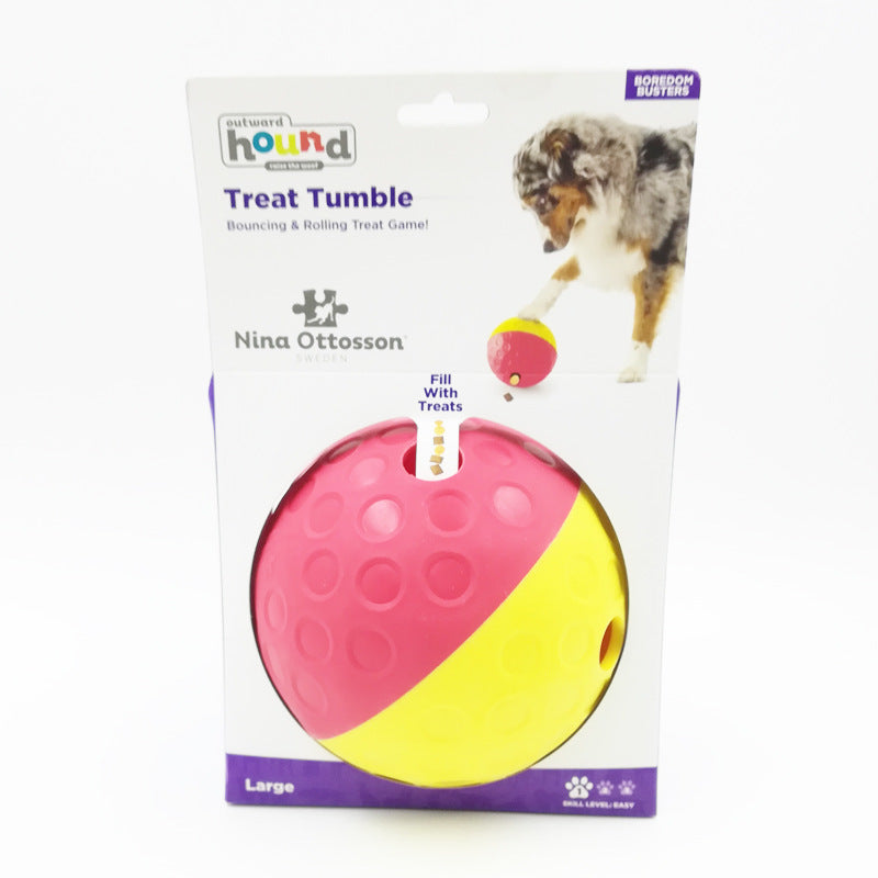 Pet Feeded Toy Ball Slow Feeder Funny Built-In Food