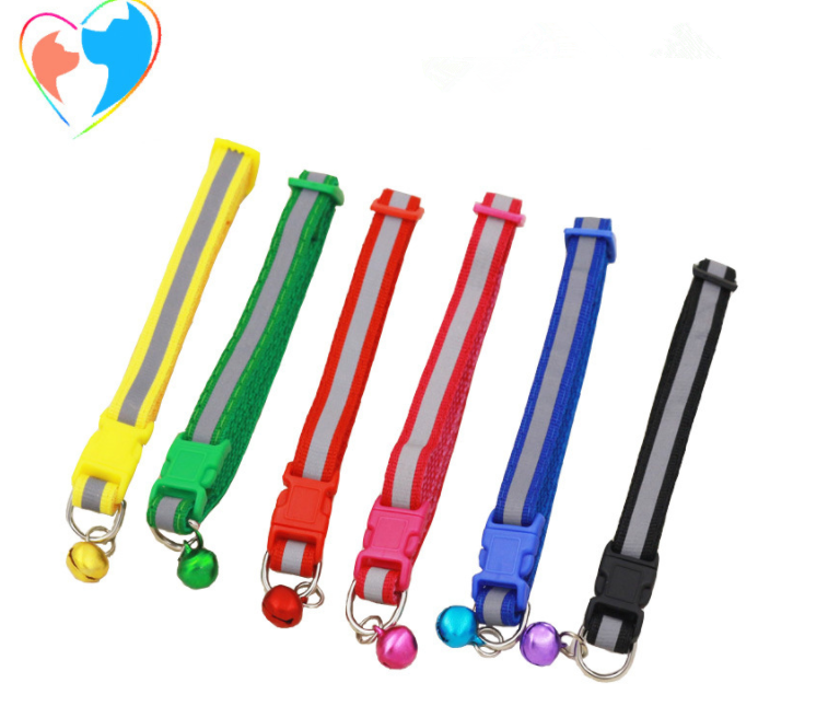 Fluorescent Reflective Bell Dog Collar