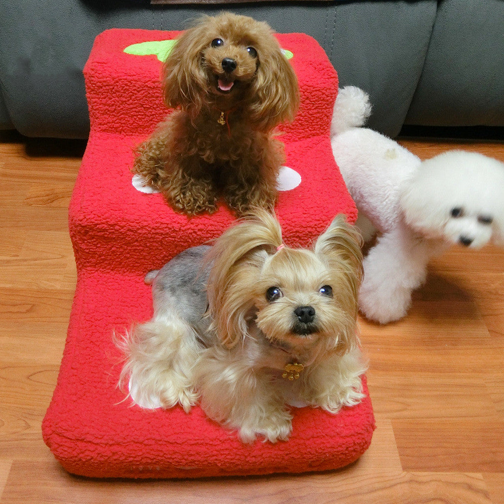Bubble Velvet Dog Climbing Steps